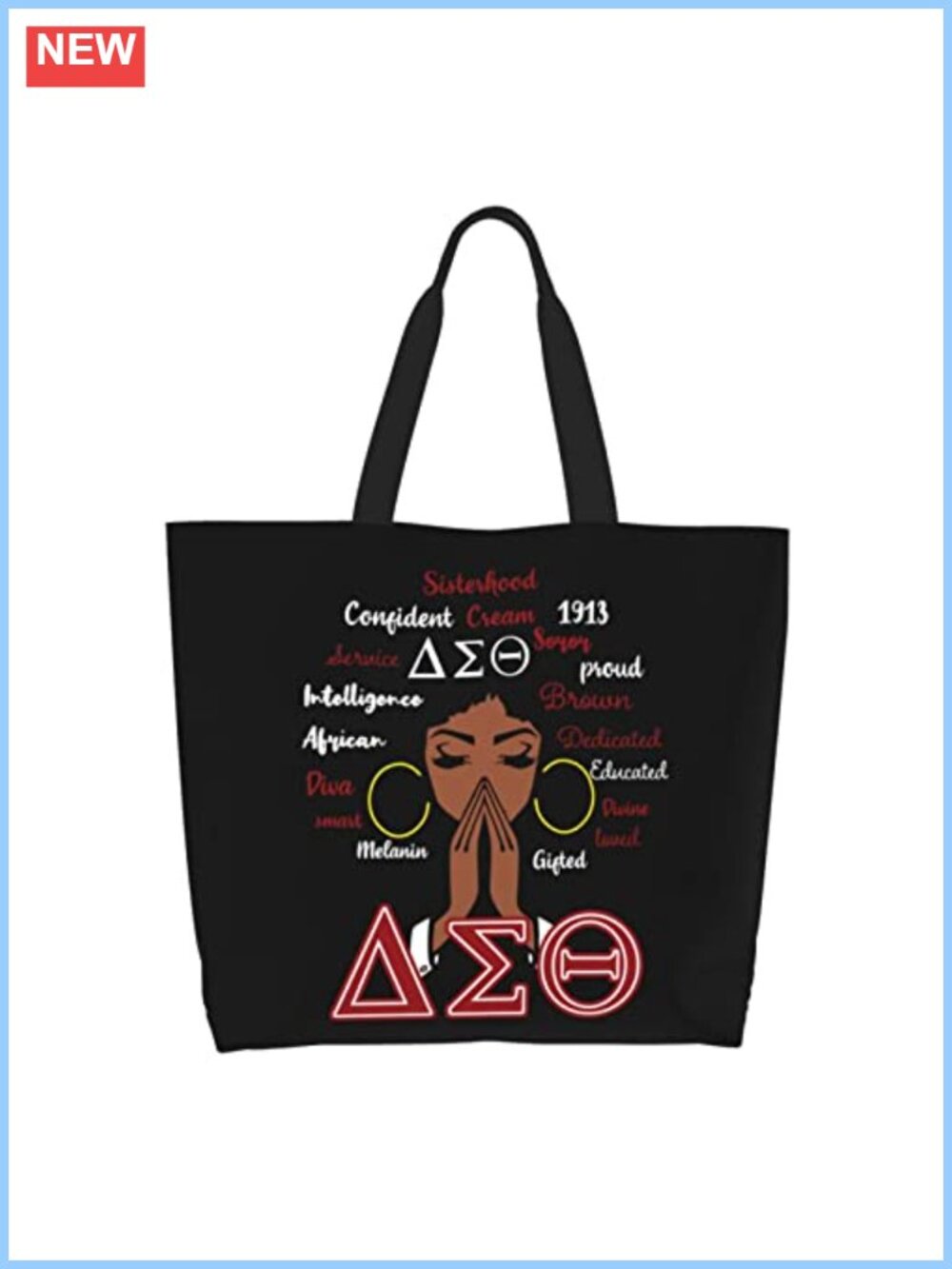 Sorority Sisterhood Gift Large Tote Bag Water-Resistant Polyester Shoulder